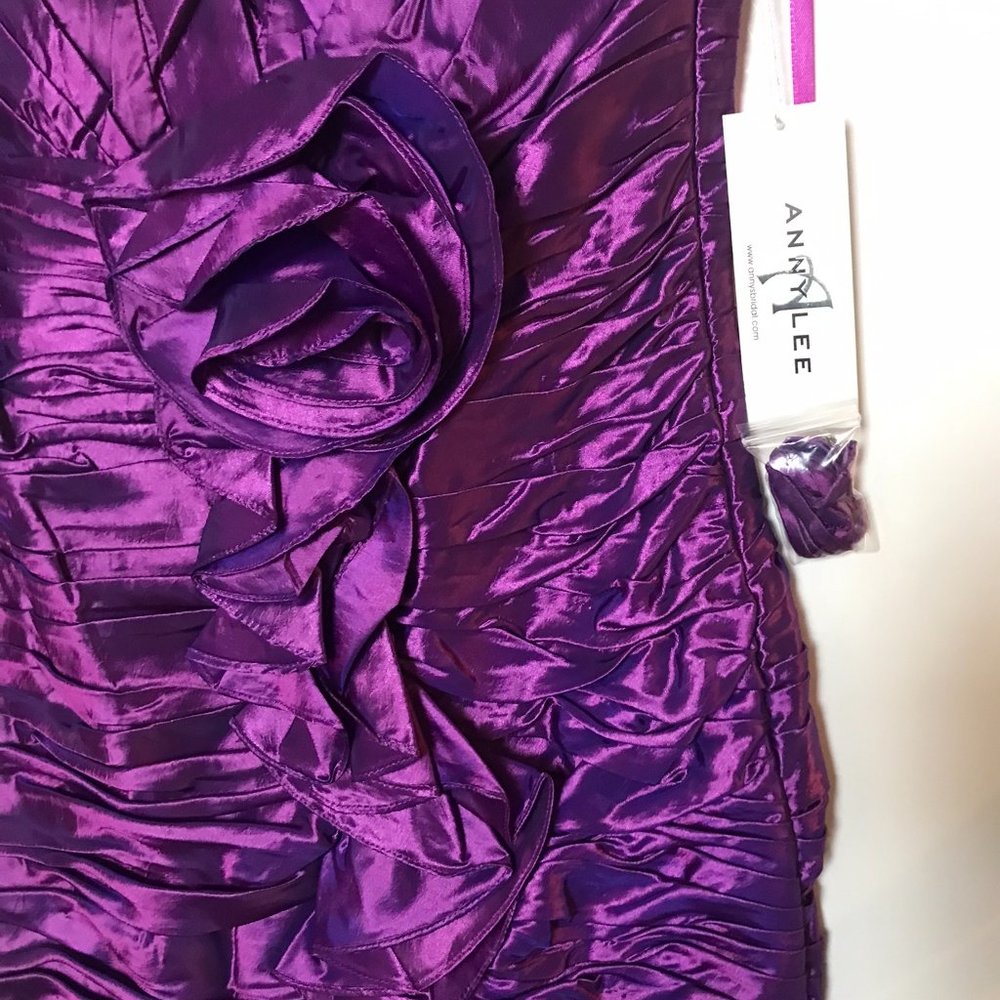 NWT ANNY LEE Open Leg Sweetheart Neckline Mermaid Prom Formal Gown, L,XL,Purple - Picture 2 of 9